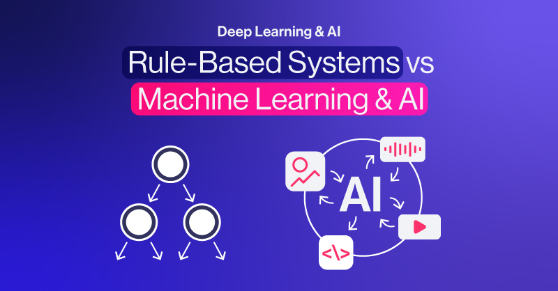 Comparison of rules-based programming vs pattern-based predictive AI models 