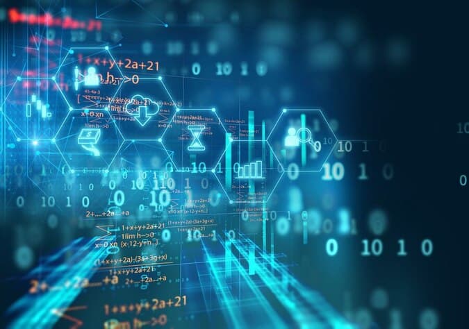 Advanced predictive analytics algorithms processing complex data for insights