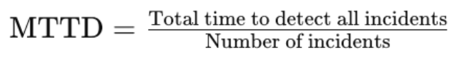 Formula of Mean time to detect (MTTD) - QA testing metrics